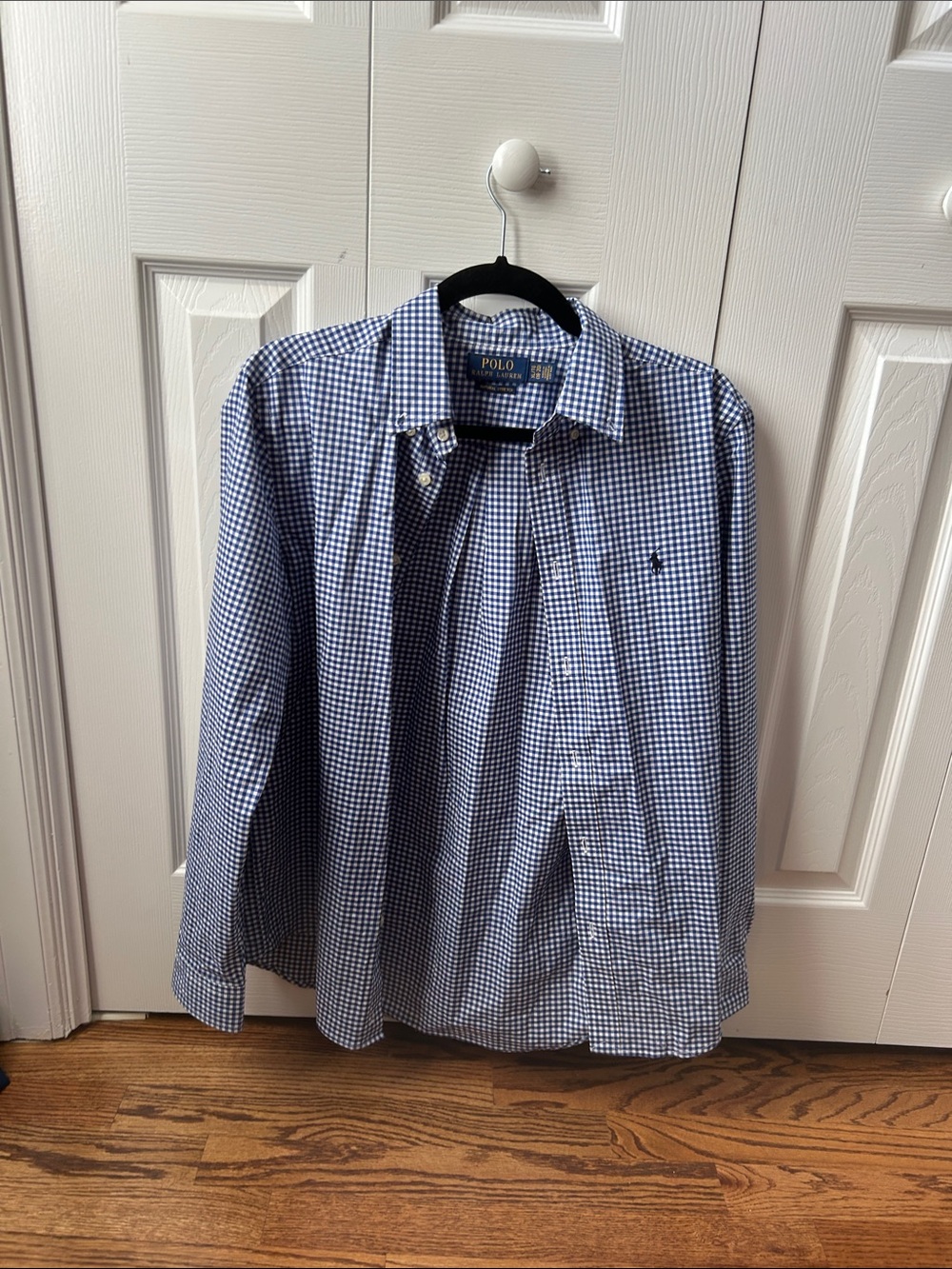 Polo by Ralph Lauren Navy and White Gingham Button-Down Shirt